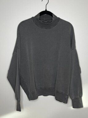 NSF Grey Mock Neck Sweatshirt